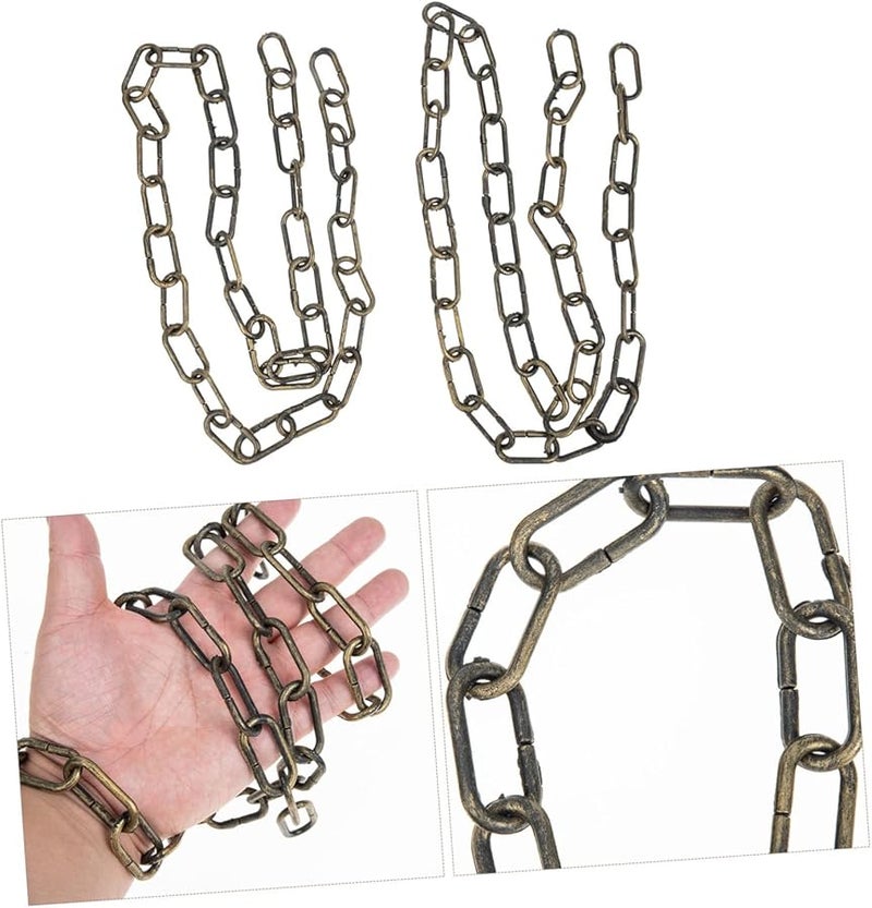 Golden Plastic Chain Prop Halloween Decorations Durable Rustic Costume Accessory - Image 2